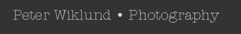 Peter Wiklund Pinhole Photographs